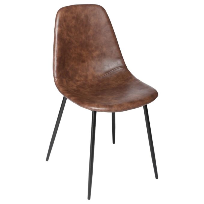 Chaise Marron "Vladi" en métal