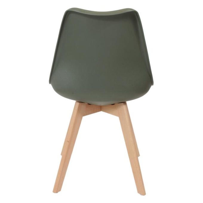 Lot 4 Chaises baya scandinave vert kaki