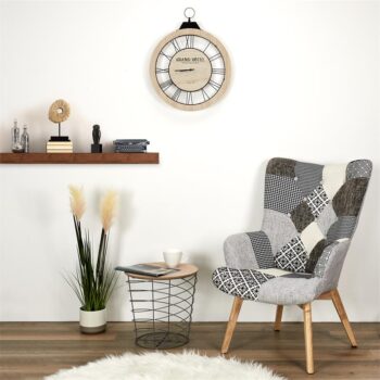 Fauteuil Helsinki patchwork gris