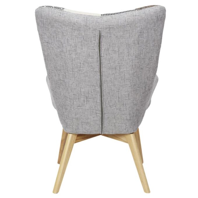 Fauteuil Helsinki patchwork gris