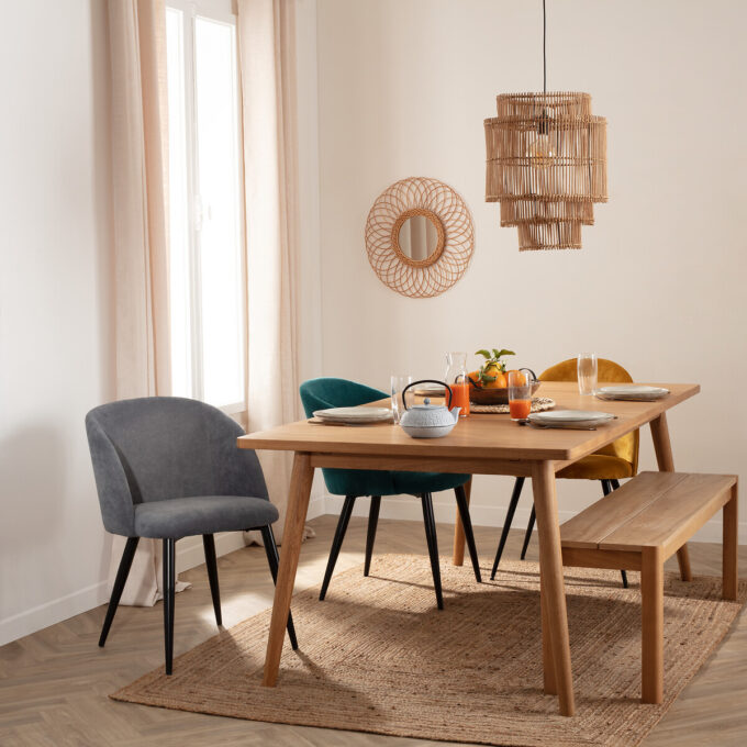 Fauteuil 'Celeste', gris, velours côtelé, pieds métal noir