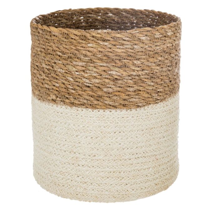 Set de 4 paniers jute, blanc