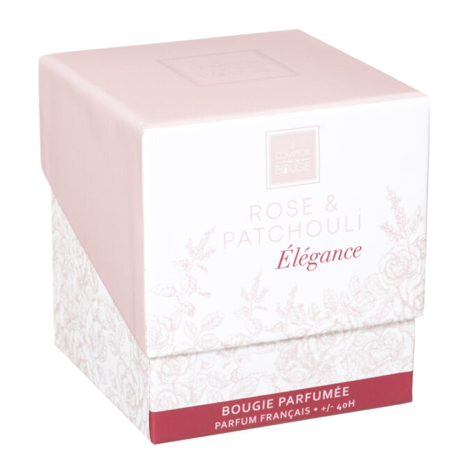 Bougie parfumée "Mael", rose & patchouli 190g