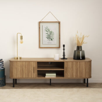 Meuble TV 2 portes Colva naturel