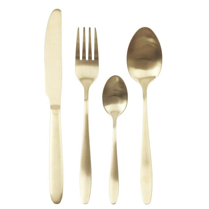 Ménagère 16 pièces "Gold" Secret de gourmet