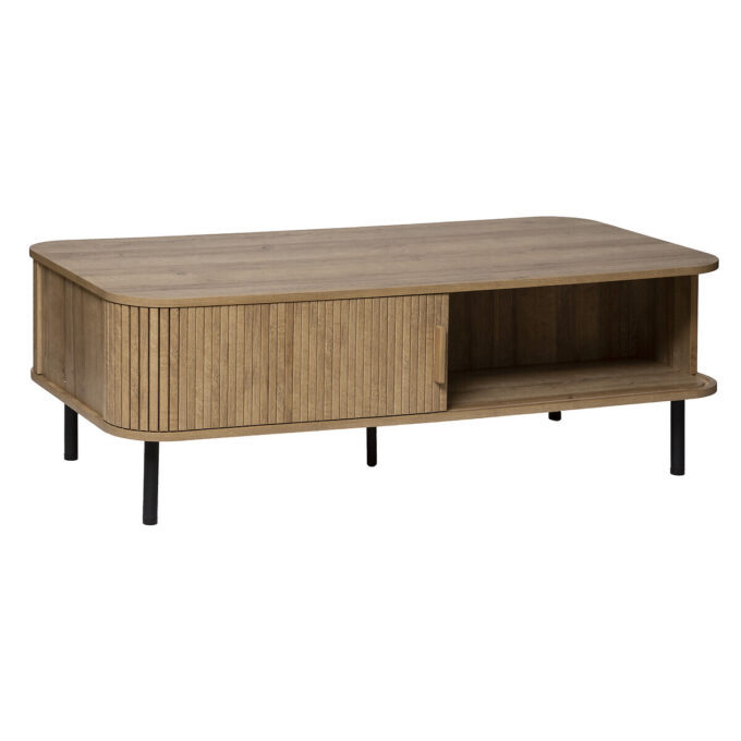 Table basse 2 portes "Colva", naturel, bois