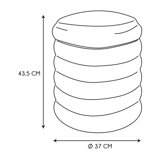Pouf de rangement bouclette freya