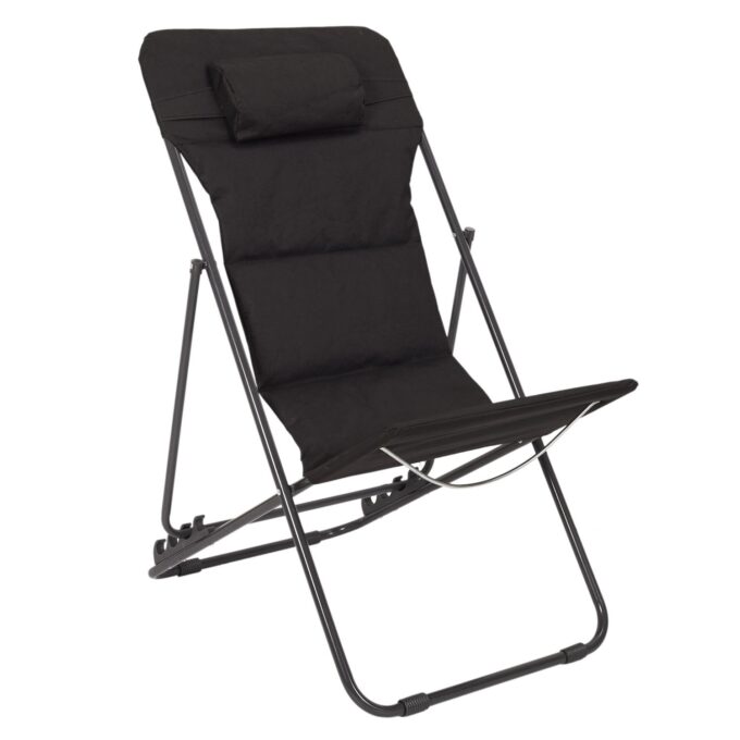 Transat pliant corfou noir