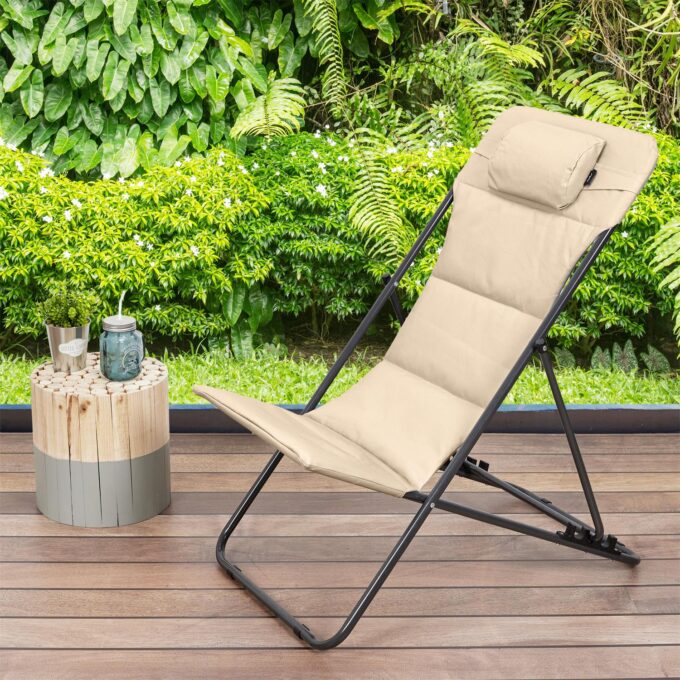 transat pliant corfou beige