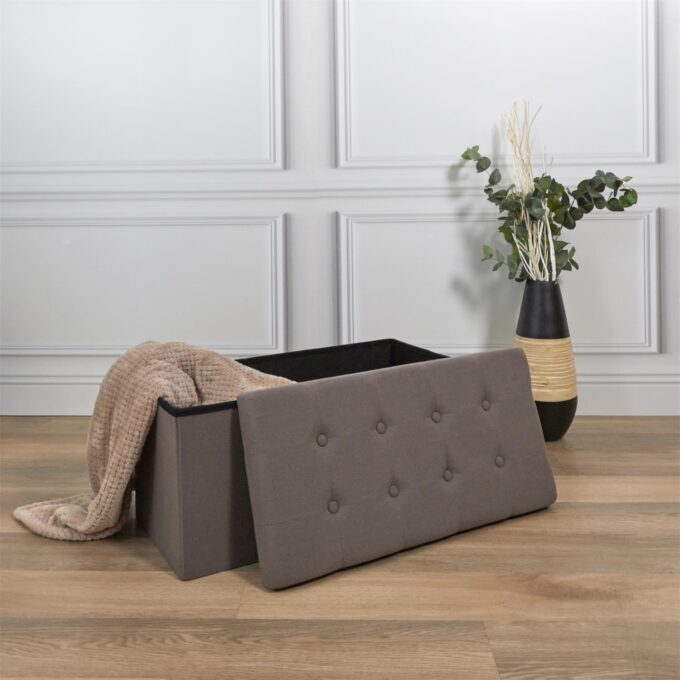 Coffre banc pliable eleonord gris