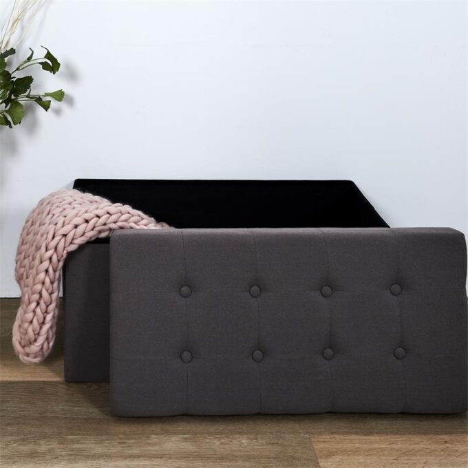 Coffre banc pliable eleonord gris