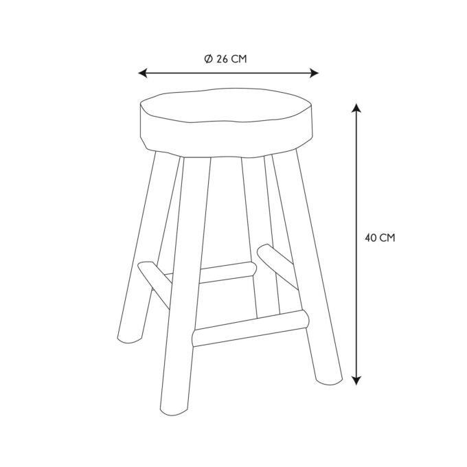 Tabouret bois harald