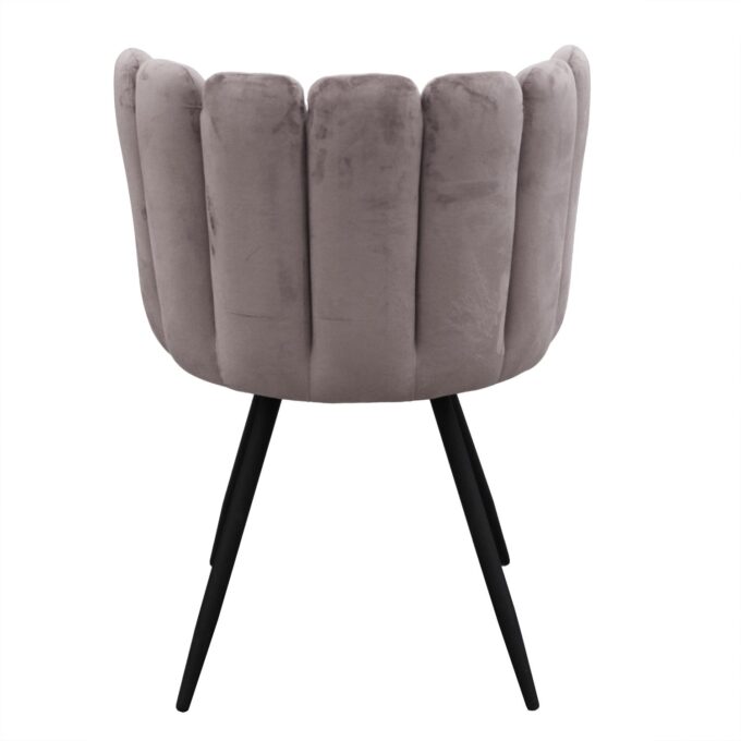 Chaise Ariel velours gris