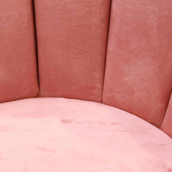 Chaise Ariel velours rose