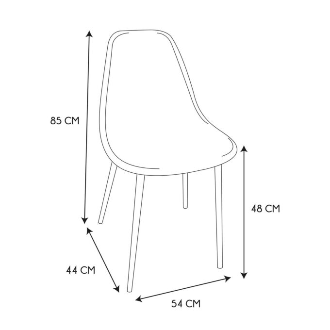 Chaise velours côtelé giulia noir