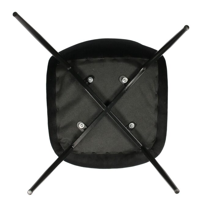 Chaise velours côtelé giulia noir