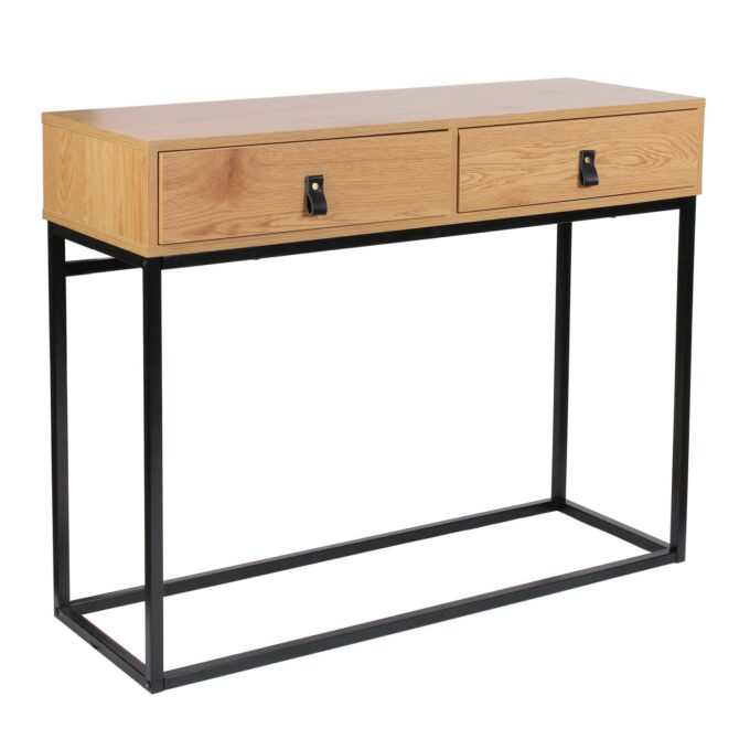 Console abbot metal et bois