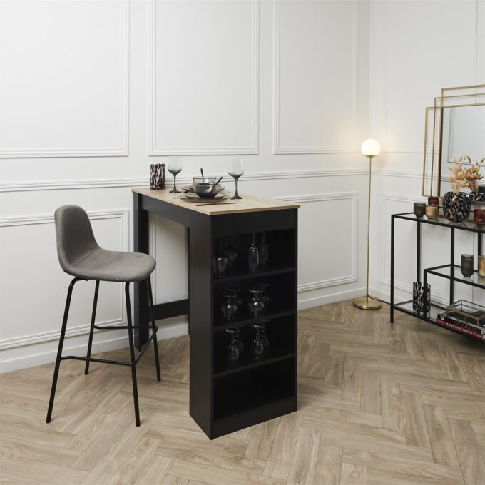 Lot de 2 chaises de bar Giulia gris