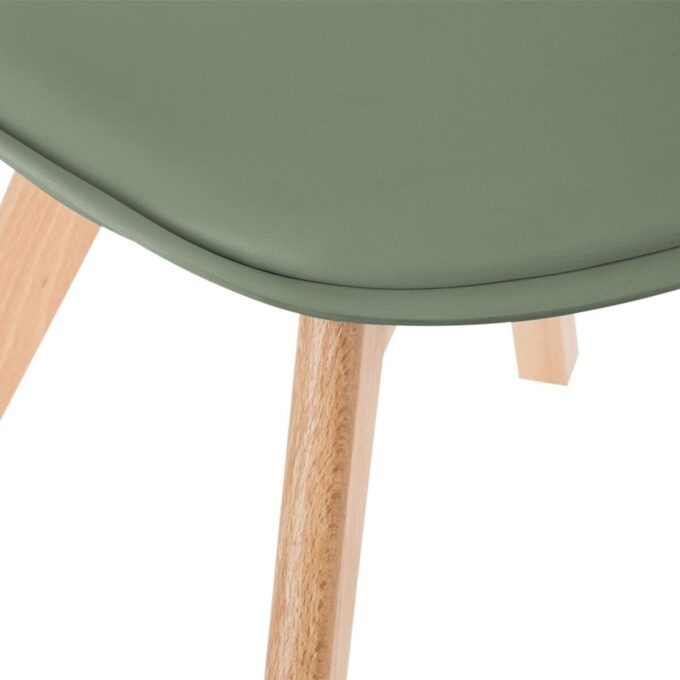Lot de 4 chaises scandinave baya vert kaki