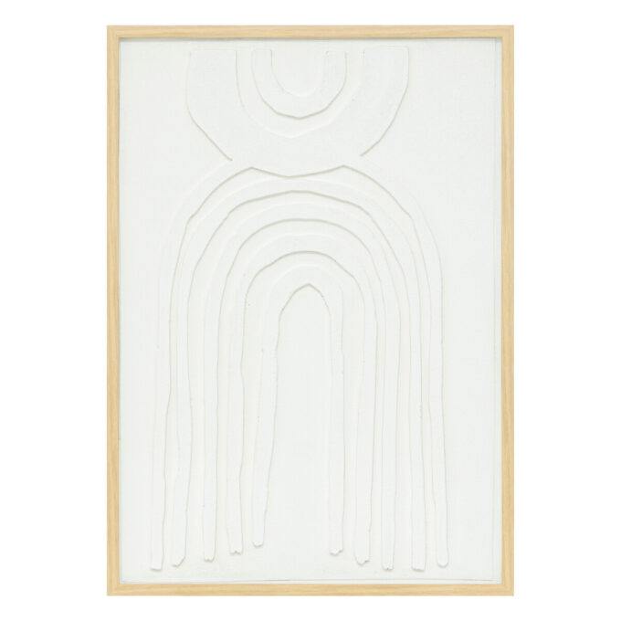 Déco murale "Bobby"Blanc, 50x70 cm