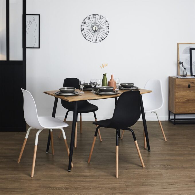 Table À Manger Extensible "Abbott" 120-160cm Naturel