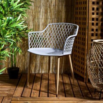 Lot de 4 Fauteuils Design "Malaga" 80cm Taupe