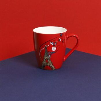 Tasse Céramique Fine "Tour Eiffel" 32cl Rouge