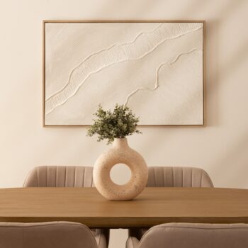 Déco mural 3D "Kohana" Blanc, 116x75 cm