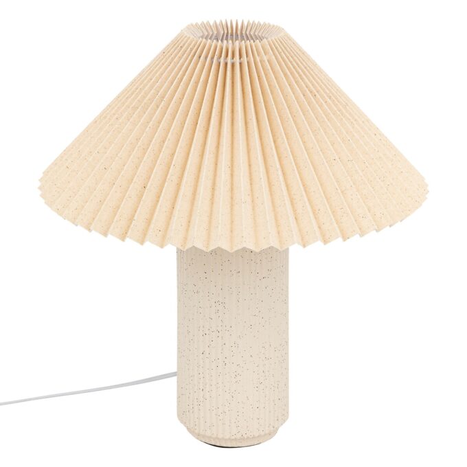 Lampe à poser "Talya" Porcelaine, Beige, H.38 cm