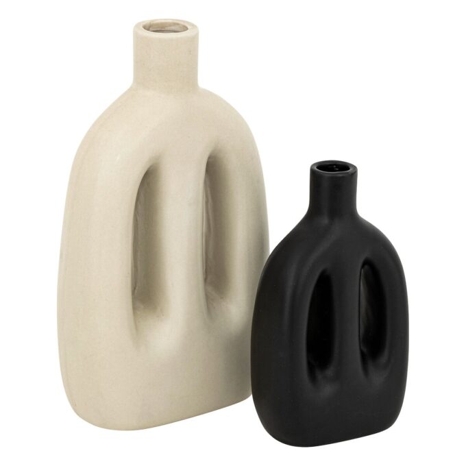 Set de 2 vases "Inuit dreams" Céramique, H.14/20 cm