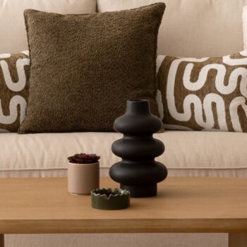 Vase céramique "Clothilde" Noir, H.25 cm