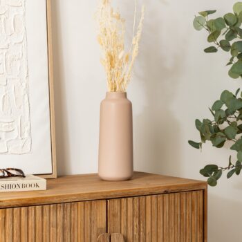 Vase céramique "Tila" Rose clair, H.30 cm