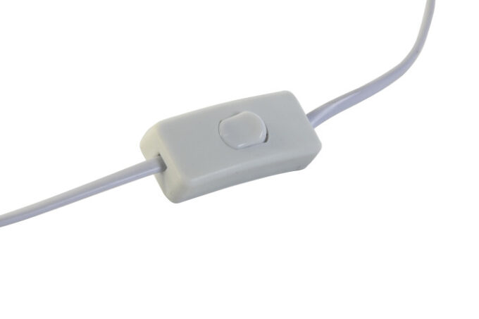 Lampe de table grés et coton  22X22X34