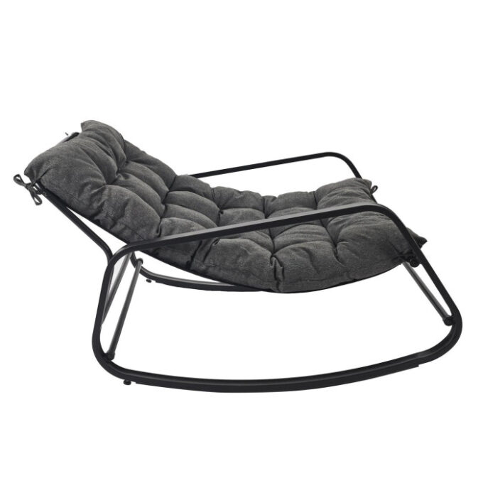 Fauteuil à Bascule Design "Miami" 130cm Gris