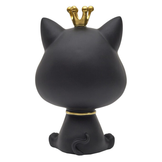 Vide-Poche Statue "Chat" 25cm Noir