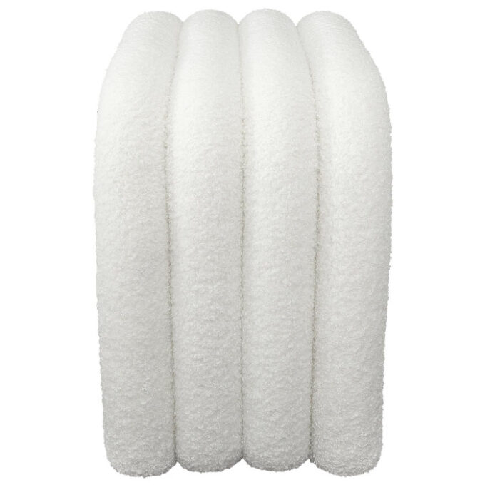 Pouf Arc Bouclette "Archy" 42cm Blanc