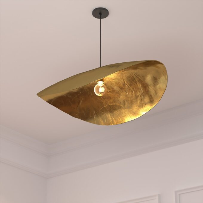 Suspension "Arlo" Métal doré, D.80 cm