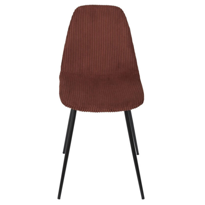 Lot de 4 Chaises Côtelé "Scott" 85cm Terracotta