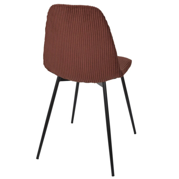 Lot de 4 Chaises Côtelé "Scott" 85cm Terracotta