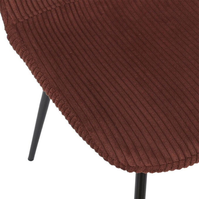 Lot de 4 Chaises Côtelé "Scott" 85cm Terracotta