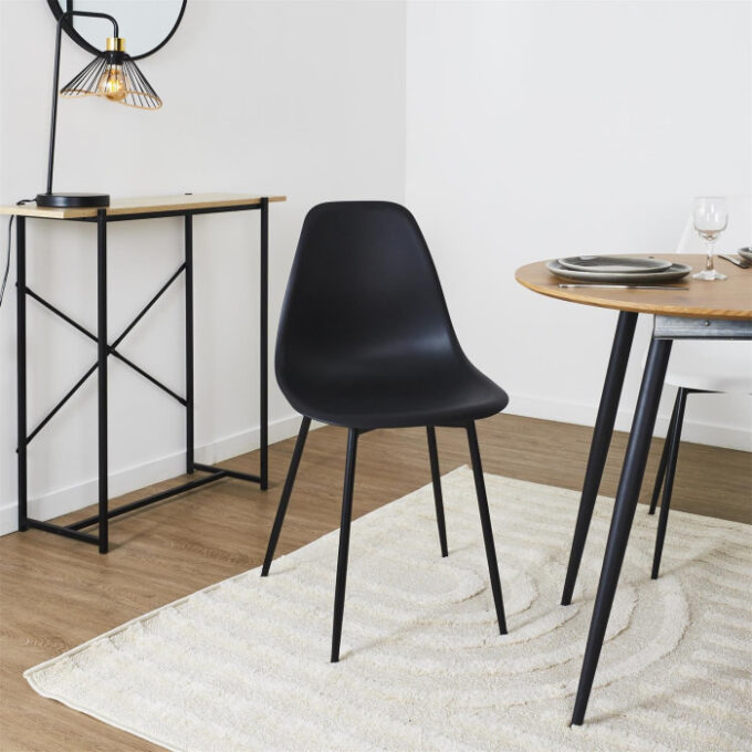 Lot de 4 chaises gustav noir
