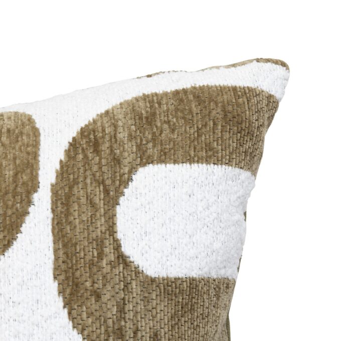 Lot de 2 Coussin jacquard "Safina" Vert Kaki, 40x40 cm