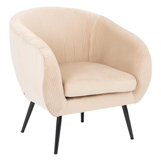 Fauteuil "Solaro" Velours, Beige