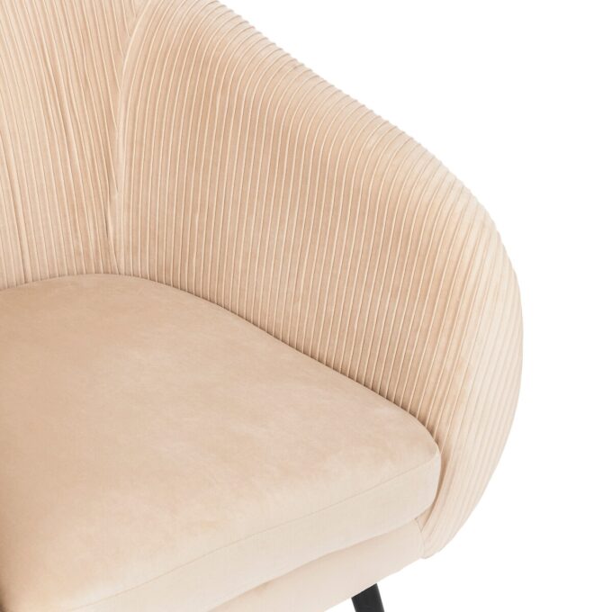 Fauteuil "Solaro" Velours, Beige