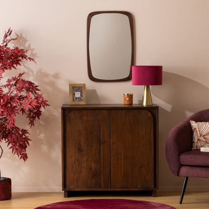 Miroir "Keira" Effet bois, 65x43 cm