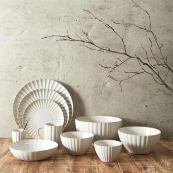 Lot de 6 Assiettes Plates "Vlora" 27cm Beige