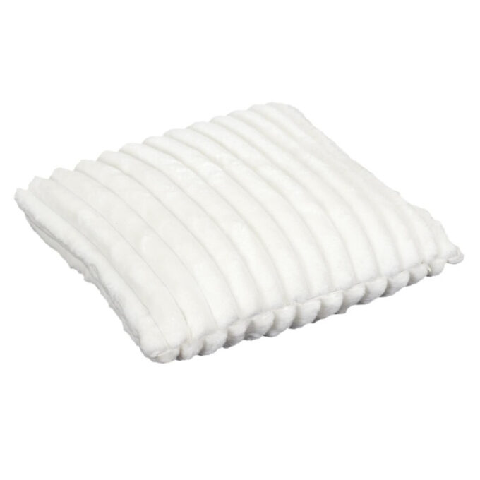 Coussin Déco "Côtelé" 40x40cm Écru