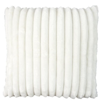 Coussin Déco "Côtelé" 40x40cm Écru