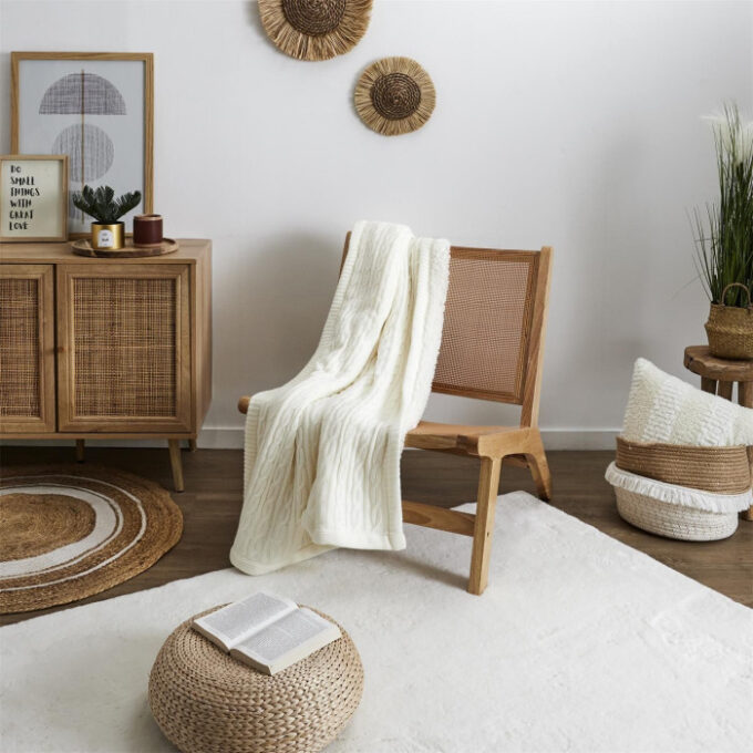 Fauteuil en Bois "Bali" 72cm Naturel