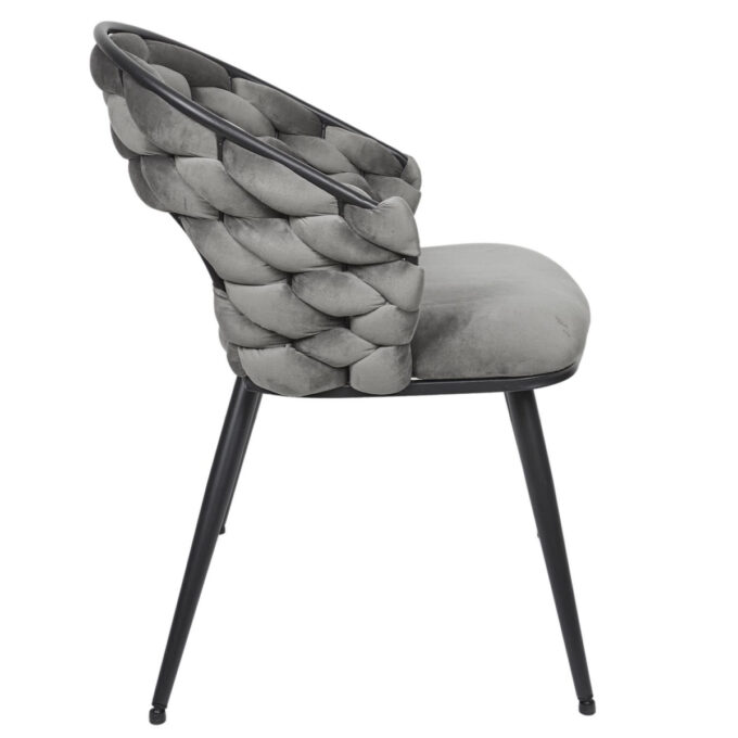 Lot de 2 Chaises Design "Sawyer" 82cm Gris